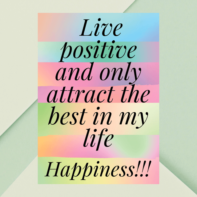 Impression Typographique Affirmation Positive en Direct / Live Positive Affirmation Typography Print:  Décoration Murale Santé Mental 