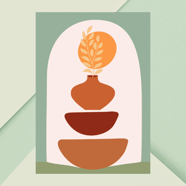 Impression d&#039;Art Bols en Argile Bohème / Boho Clay Bowls Art Print – Earthy Minimalist Wall Decor
