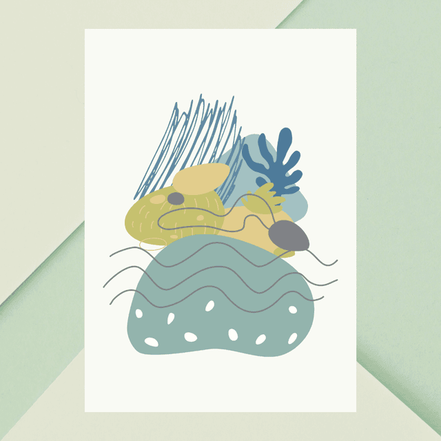 Impression Botanique Verte Bohème - Art Mural Inspiré par la Nature / Botanical Green Boho Print - Nature-Inspired Wall Art