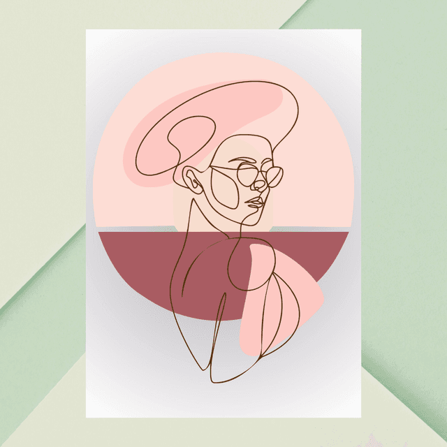 Illustration de Dessin Linéaire Élégante et Féminine - Art Mural Sophistiqué  / Elegant Feminine Line Drawing Illustration - Sophisticated Wall Art 