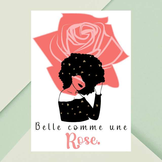 Impression &#039;Belle comme une Rose- Art Floral Élégant  / Beautiful as a Rose&#039; Print - Elegant Floral Wall Art
