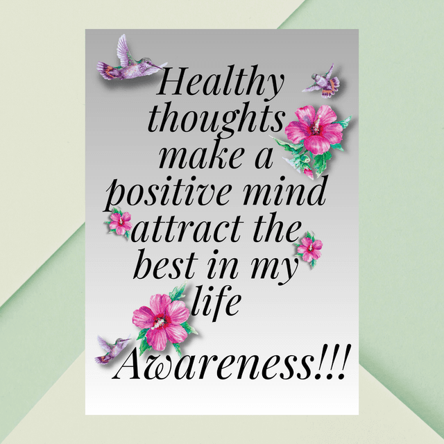  Impression Typographique d&#039;Affirmations de Pensées Saines / Healthy Thoughts Affirmation Typography Print:  Décoration Murale Santé Mental 