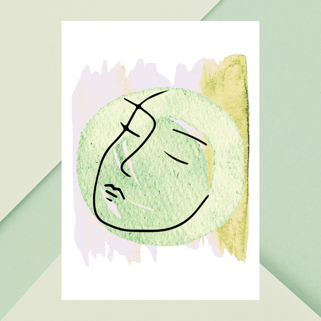 Affiche Art Visage Abstrait Minimaliste | Décor Murale Élégant  / Minimalist Abstract Face Art Print | Elegant Wall Decor