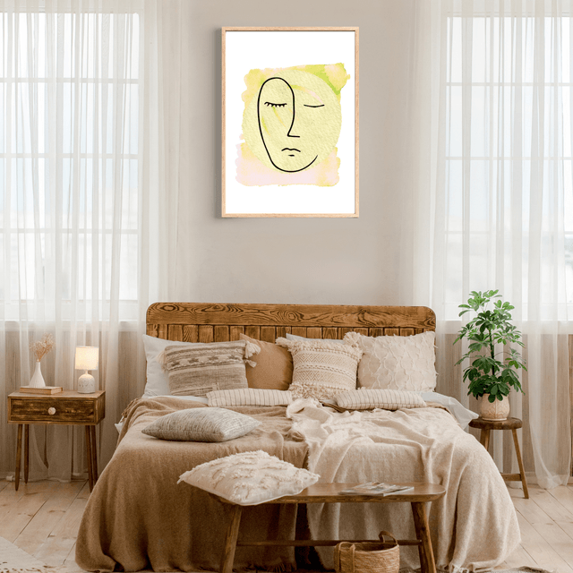 Affiche Art Visage Abstrait Aquarelle | Décoration Murale Moderne / Watercolor Abstract Face Art Print | Modern Wall Decoration