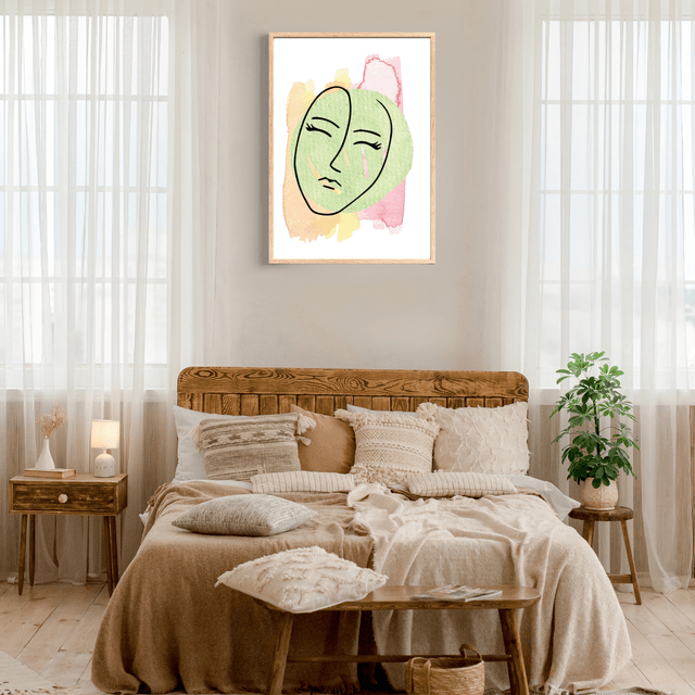 Affiche Art Visage Abstrait | Décor Murale Contemporain / Abstract Face Art Print | Contemporary Wall Decor