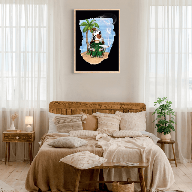Impression de Gnome Fumeur - Décoration Murale Fantaisiste / Smoking Gnome Print - Whimsical Wall Decor