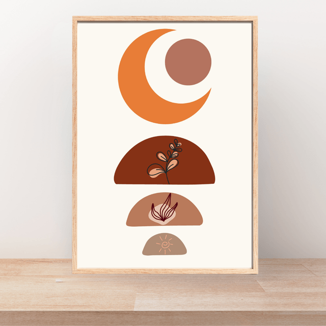 Décoration Murale Bohème Botanique Lunaire / Lunar Botanical Boho Wall Art