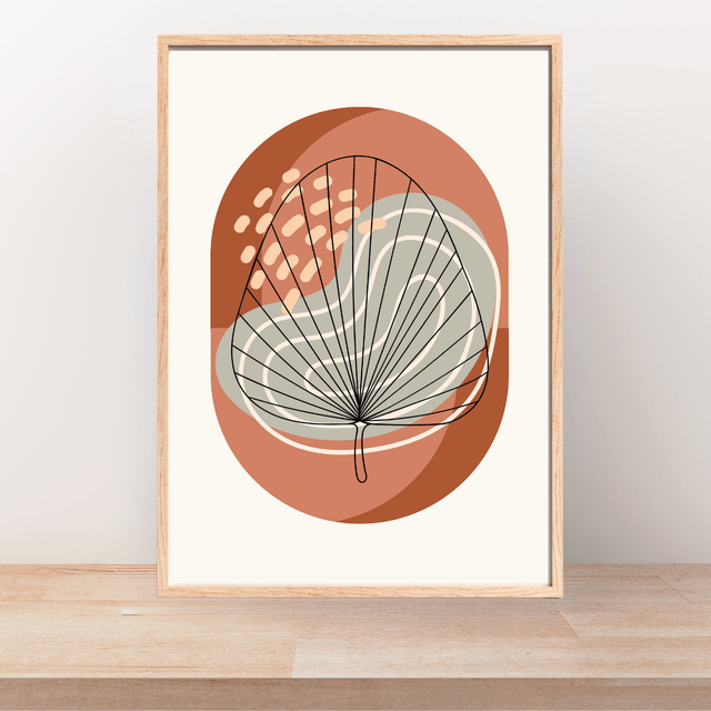Décoration Murale Botanique Minimaliste Élégante avec une Feuille / Elegant One Leaf Botanical Minimalist Wall Art